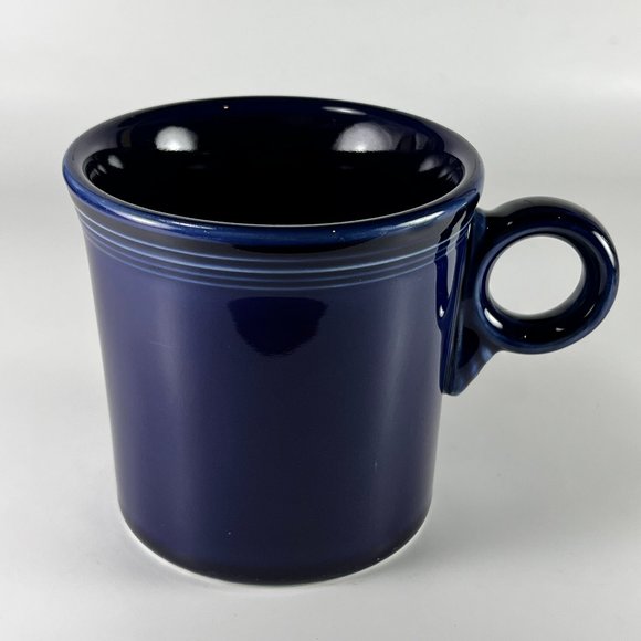 Fiesta HLC USA O Ring Handle Dark Blue Ceramic Coffee Tea Cup Mug Collectible - Picture 1 of 10
